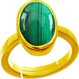 SIDHARTH GEMS Sidharth Gems Certified Unheated Untreatet 5.25 Ratti 4.55 Carat A+ Quality Natural Malachite Gemstone Ring for Women's and Men's