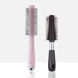 BlackLaoban Round Hair Brush For Blow Drying, Styling, Curling, Hair Brush Roller Volumising Hair Styling Brush Massaging Scalp Ball-Tipped Bristles Styling Tool 1-SB3 (Pack Of 2)