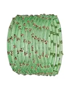 Ranika Traditional Glass Bangles Set for Women & Girls | Designer Stone Studded Bangles | Bangles for Daily & Festive Use