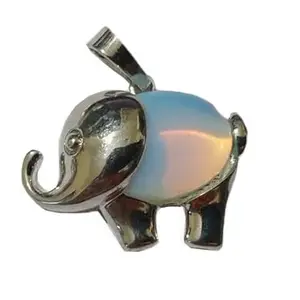 Natural Crystal Elephant Shaped Pendant for Men & Women (B701)