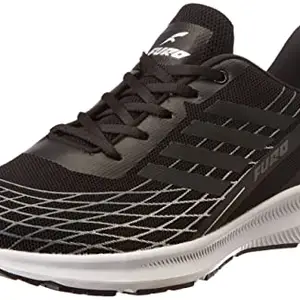FURO Black/Silver Low Ankle Running Sports Shoes for Men (O-5032 115, 09)