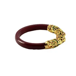 MAYA FASHION Maroon Gold Platted Acrylic-Brass Bangle With Very Extra Large Size Elegant Extra Large Size Bangle | Perfect Fit for Plus Size banglesTrendy and Comfortable Fit for woman and girls | (Sku-ban1030)