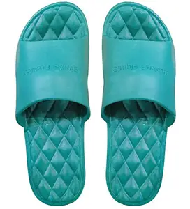 DRUNKEN Slipper for Men's Flip Flops Massage fashion Slides open toe non slip Green-10-11 UK