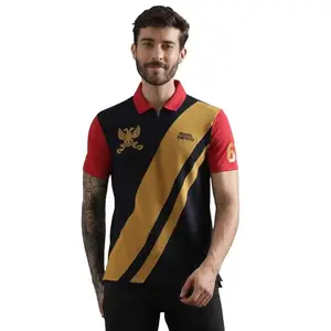 Royal Enfield 61st Cavalry Polo T-Shirt (Size: L)-TSO230061-RED & Navy