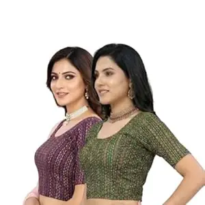 PAARTH ENTERPRISE Round Neck Half Sleeve Readymade Ethnic Blouse