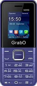 GRABO Nord Basic Mobile Phone with 2500 MAH Battery & 3 Regional Languages Support (Hindi, Gujrati & Punjabi)(Blue) price in India.