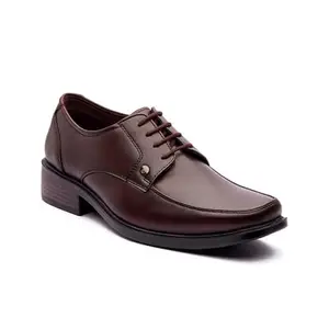 Michael Angelo Formal Premium Synthetic Leather Brown Derby Lace up Shoes for Men_40