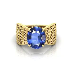 6.25 Ratti Blue Sapphire OriginalNeelam 5.60 Carat Stone Adjustable Ring For Men And Women With Lab Certified D3
