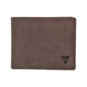 Leatherman Fashion LMN Genuine Leather Brown Men Wallet(9 Card Slots)