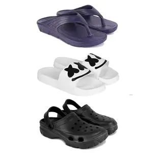 DRACKFOOT Men's Sandals | Lightweight Wear| Stylish & Easy to Wear For Men'S GR-SAN-(3-COMBO)-3153-3030-3123-8
