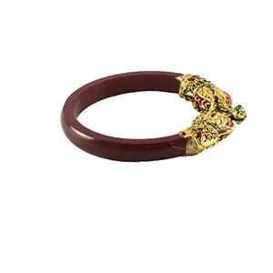 MAYA FASHION Maroon Gold Platted Acrylic-Brass Bangle With Very Extra Large Size Elegant Extra Large Size Bangle | Perfect Fit for Plus Size banglesTrendy and Comfortable Fit for woman and girls | (Sku-ban1028)