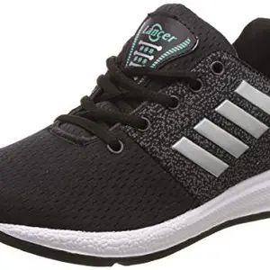 Lancer Mens INDUS-12 Black Sea Green Running Shoe - 6 UK (INDUS-12_Black Sea Green_6 UK)