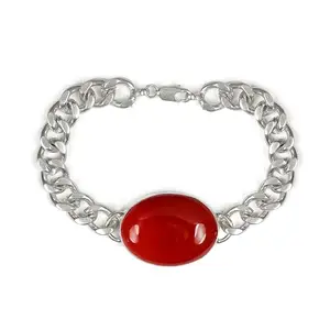 Crystu Natural Carnelian Bracelet for Reiki Healing and Crystal Gemstone Bracelet for Men