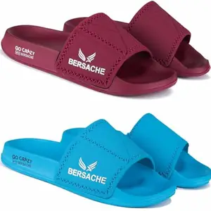 BERSACHE Extra Soft Classic Casual Flip Flops for Men with Regular wear | Ultra Soft & Flexibility Technology | Z-Combo(MM)-6043-6042 Multicolor