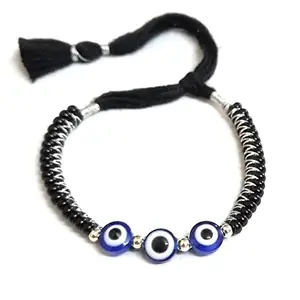 MANMORA Fabric Spinel 3 Evil Eye Bracelet For Girls | Boys |Men |Women