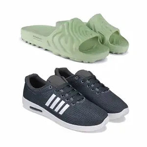 BERSACHE Lightweight Stylish Sandals for MenZ-Combo(PR)-6049-1563 Multicolor