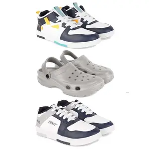 DRACKFOOT Men's Sports Shoes | Lightweight Stylish & Easy to Wear for Men'sGR-(3-Combo)-1074-3124-1075-10 Multicolor