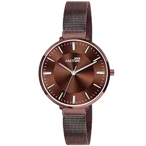 FASTTIME Analog Women's Wrist Watches for Women Stylish Ladies Watch - Water Resistant Watches for Girls 9043 WCMR