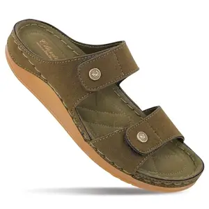 WALKAROO Women's Slip On Comfort Sandals - WLP74009 Olive