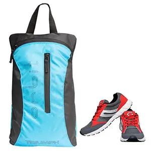 Gowin Nx-2 Grey/Red Size-6 with Triumph Running Bag Orbit Pro-6001 Navy/Sky