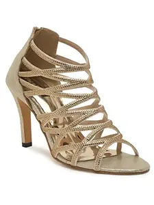 Flat n Heels Womens Gold Sandals FnH 4021-GD