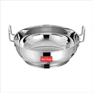 Ajay's Shoppe Premium Stainless Steel Induction Base Heavy Gauge Kadhai (4 Liter) price in India.