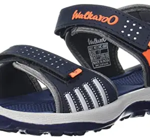 WALKAROO Gents Navy Blue orange Sports sandal 07 UK (WC4301)
