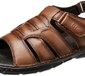 Lee Cooper Men's LC8714C Leather Casual Sandals - LC8714C_Tan_44