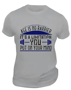 AUSK Men Tshirt || Oversized Graphic Printed T-Shirts for Mens Grey