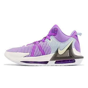 Nike Mens Running Shoes Lebron Witness VII Ep-Fuchsia Dream/Citron Tint-Sail-White-Dm1122-500-8Uk