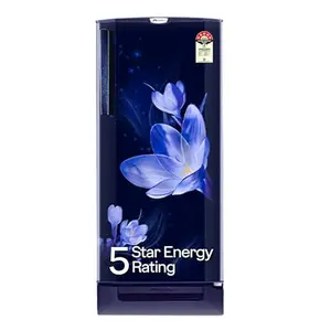 Godrej 185 L 5 Star Turbo Cooling Technology | Toughened Glass Shelves | Base Drawer | Jumbo Vegetable Tray | Direct Cool Single Door Refrigerator (2025 Model, RD 195E TDF MY BL, Mystic Blue)