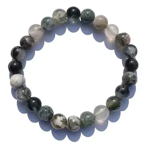 Astrogem Crystal Agate Lab Certified Natural Tree Agate Crystal Bracelet for Money, Success & Positive Energy (8 MM Women & Men)