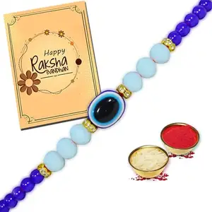 Avirons Heartfelt Raksha Bandhan Gift Combo, Rakhi for Brother with Ritual Roli Chawal Pack, the Perfect Traditional Surprise for the Festival of Rakshabandhan, Spacial Rakhi Gift for Brother's
