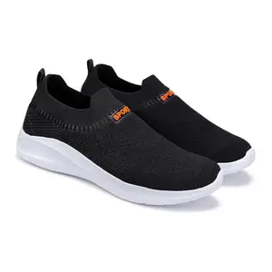 WORLD WEAR FOOTWEAR Soft Comfortable & Breathable Stylish Casual Running Shoes for Men_Black_AF_9582-7