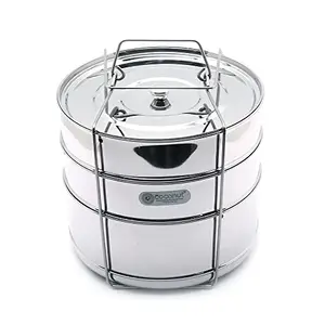 Coconut Stainless Steel Stackable Cooker Separator Containers for 10 litres Cooker I Set of 3 with Lid & Lifter (Suitable for Prestige 10 Litre All Models) price in India.