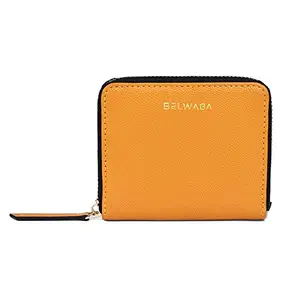 Belwaba | Faux Leather Yellow Color Wallet for Women/Ladies