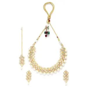 M.D KARAT ART Traditional 22K GoldPlated Kundan Necklace for Women(SET 0090N)…