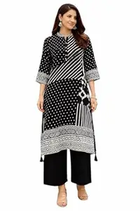 Women’s Printed Kurta with Palazzo Set