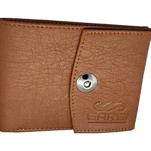 Men Tan Artificial Leather Wallet (6 Card Slots)
