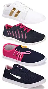 Shoefly Shoefly Multicolor (5043-765-11028-5026) Women's Casual Sports Running Shoes 5 UK (Set of 4 Pair)