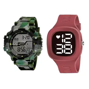 KIMY Digital Sport & LED Combo Watches with a Traditional Style for Men & Boys