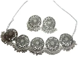 Stylish Oxidised Choker Necklace for Women & Girls