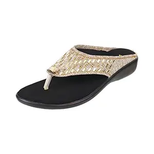 Mochi Womens Synthetic Beige Slippers (Size (7 UK (40 EU))