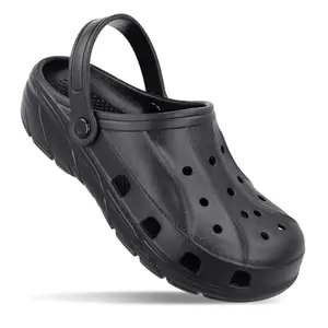 WALKAROO Men's EVA Slip-on Clogs Stylish Casual Footwear WC4838 Black