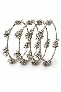 Swara Creations Traditional Kashmiri Ghungroo Latkan Bangles Set for Women and Girls|Set of 4 Bangles