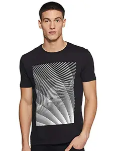 Vector X Men's Half Sleeves Cotton T-Shirt (Black) (S)