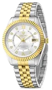 Longbo Trident 83831 Analog Watch with Studded Dial Accents, Stainless Steel Bracelet, Luminous Hands & Date Display | Men | Office, Business, Formal & Gifting