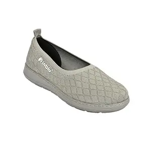 inblu Stylish Slip-on Bellies for Women | Comfortable| Lightweight | Anti Skid (WG13_Grey_37)