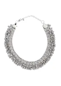 Traditional Oxidized Ghungroo Choker Necklace