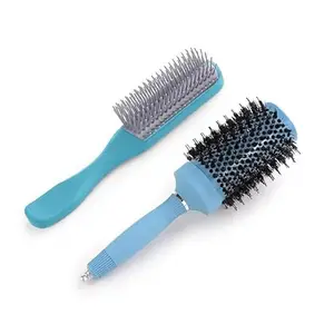 Homestic Hair Brush | Bristles Brush | Hair Brush with Paddle | Sharp Hair Brush for Woman | Suitable For All Hair Types | TGX525..-C19BLE | Ice Blue & Blue